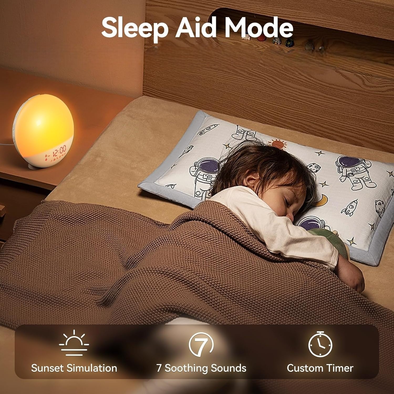 Wake Up Light Alarm Clock with Sunrise/Sunset Simulation